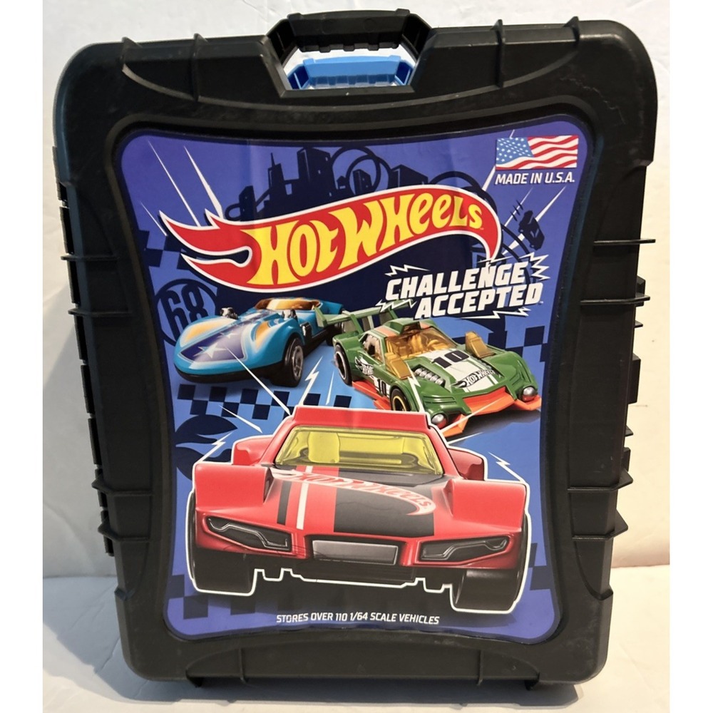 Hot wheels carrying case‎ 110 car capacity telescope handle & wheels USA 1/64
